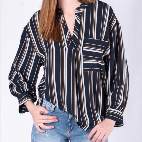 NWT Lush stripped hi-lo top - Picture 1 of 9